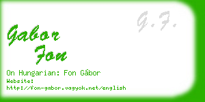 gabor fon business card